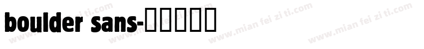 boulder sans字体转换